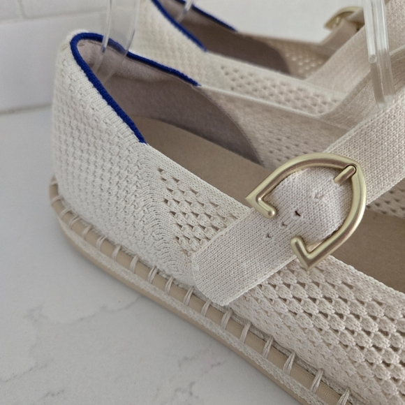 NWOT Rothy's The Espadrille Mary Jane in Jasmine Cream Ivory Flat Size 13 - Picture 3 of 10